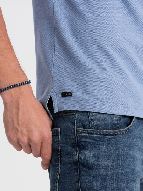 Ombre Clothing Hellblaues Herren-Poloshirt Ombre Clothing