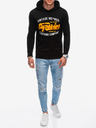 Edoti Schwarzer Herren-Kapuzenpullover Edoti