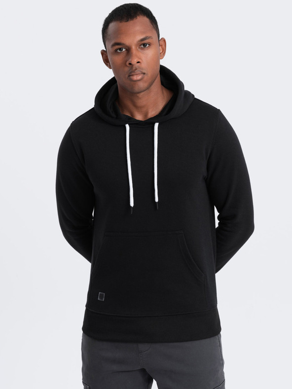 Ombre Clothing Schwarzer Herren-Kapuzenpullover Ombre Clothing