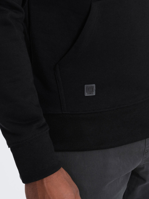 Ombre Clothing Schwarzer Herren-Kapuzenpullover Ombre Clothing