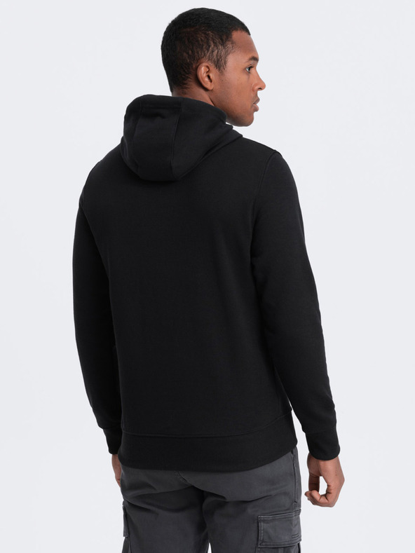 Ombre Clothing Schwarzer Herren-Kapuzenpullover Ombre Clothing