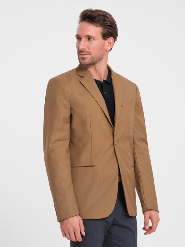 Ombre Clothing Hellbraune Herrenjacke Ombre Kleidung