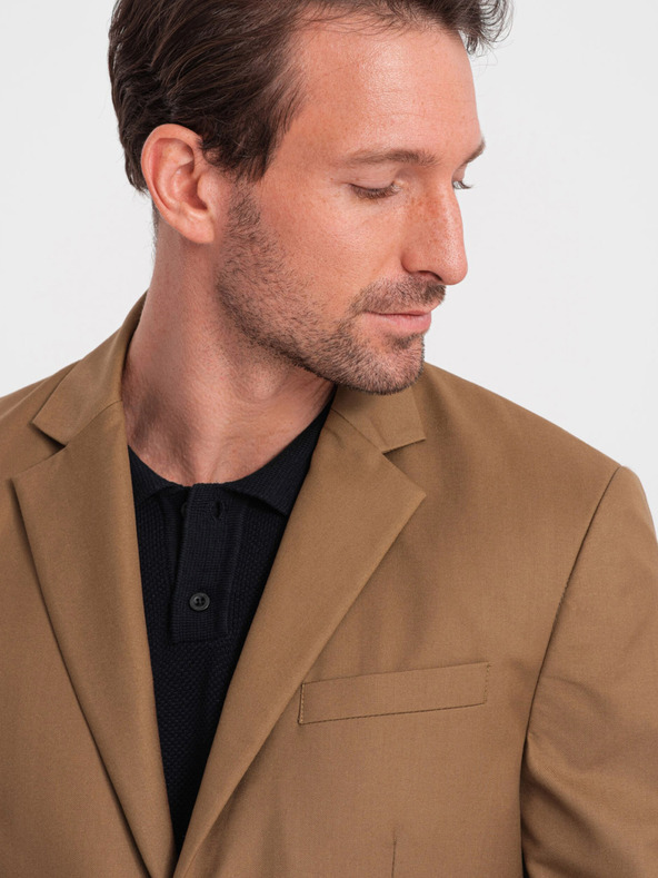 Ombre Clothing Hellbraune Herrenjacke Ombre Kleidung