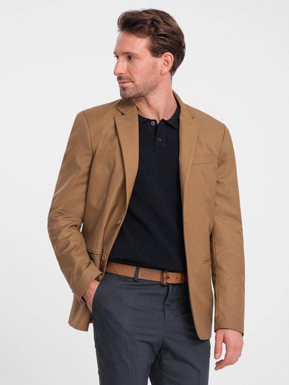 Ombre Clothing Hellbraune Herrenjacke Ombre Kleidung