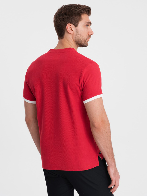 Ombre Clothing Rotes Herren-Poloshirt Ombre Clothing