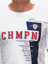 Edoti Weißes bedrucktes Herren-T-Shirt Edoti