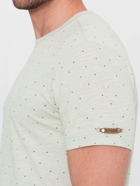 Ombre Clothing Hellgrünes gemustertes Herrenhemd Ombre Kleidung