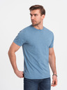 Ombre Clothing Hellblaues gemustertes Herren-T-Shirt Ombre Clothing