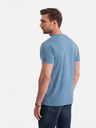 Ombre Clothing Hellblaues gemustertes Herren-T-Shirt Ombre Clothing