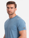 Ombre Clothing Hellblaues gemustertes Herren-T-Shirt Ombre Clothing