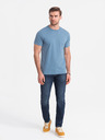 Ombre Clothing Hellblaues gemustertes Herren-T-Shirt Ombre Clothing