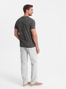 Ombre Clothing Dunkelgraues gemustertes T-Shirt für Männer Ombre Kleidung