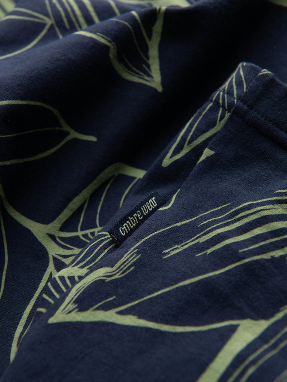 Ombre Clothing Grünes und blaues gemustertes Herren-T-Shirt Ombre Clothing