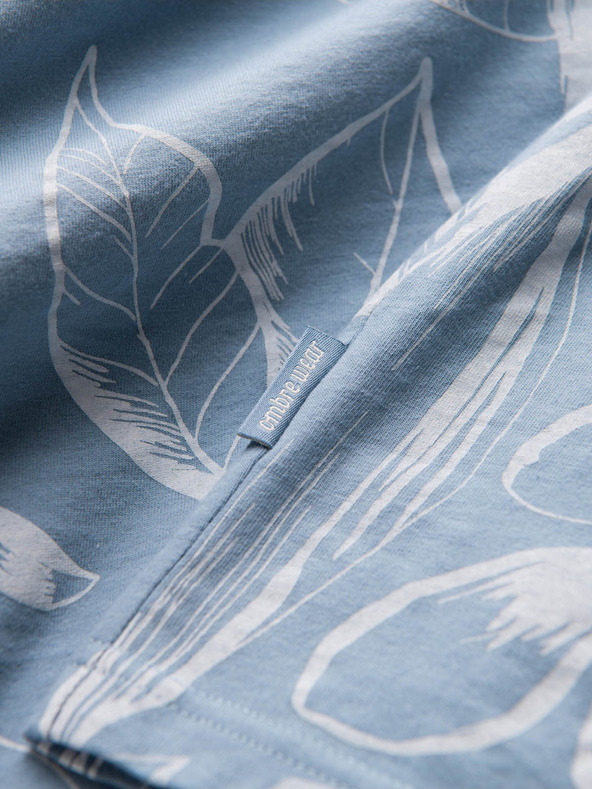 Ombre Clothing Hellblaues gemustertes Herren-T-Shirt Ombre Clothing