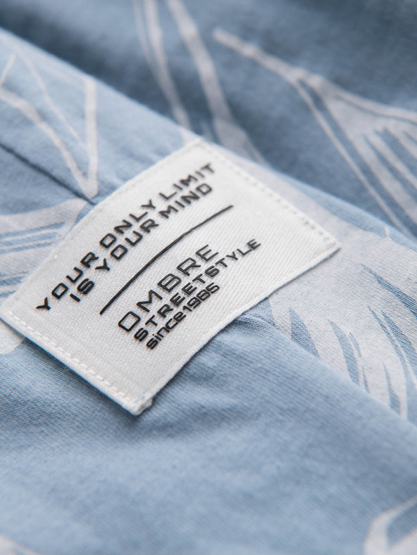 Ombre Clothing Hellblaues gemustertes Herren-T-Shirt Ombre Clothing