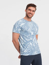 Ombre Clothing Hellblaues gemustertes Herren-T-Shirt Ombre Clothing