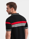Ombre Clothing Schwarzes Herren-Polohemd Ombre Kleidung