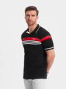 Ombre Clothing Schwarzes Herren-Polohemd Ombre Kleidung