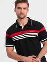 Ombre Clothing Schwarzes Herren-Polohemd Ombre Kleidung