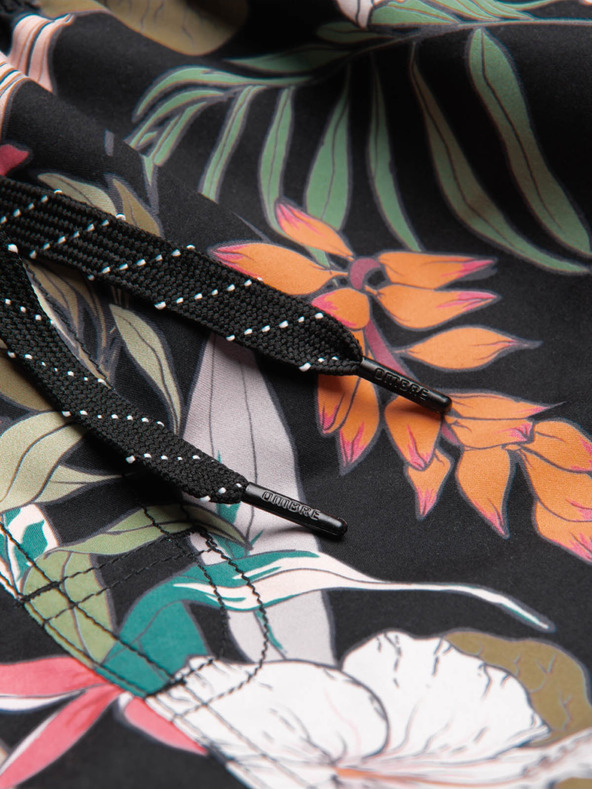 Ombre Clothing Schwarz und grün gemusterte Herren-Badebekleidung Ombre Kleidung