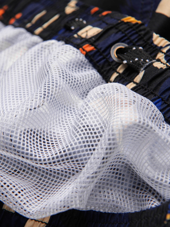 Ombre Clothing Orange und blau gemusterte Herren-Badebekleidung Ombre Clothing Toucan