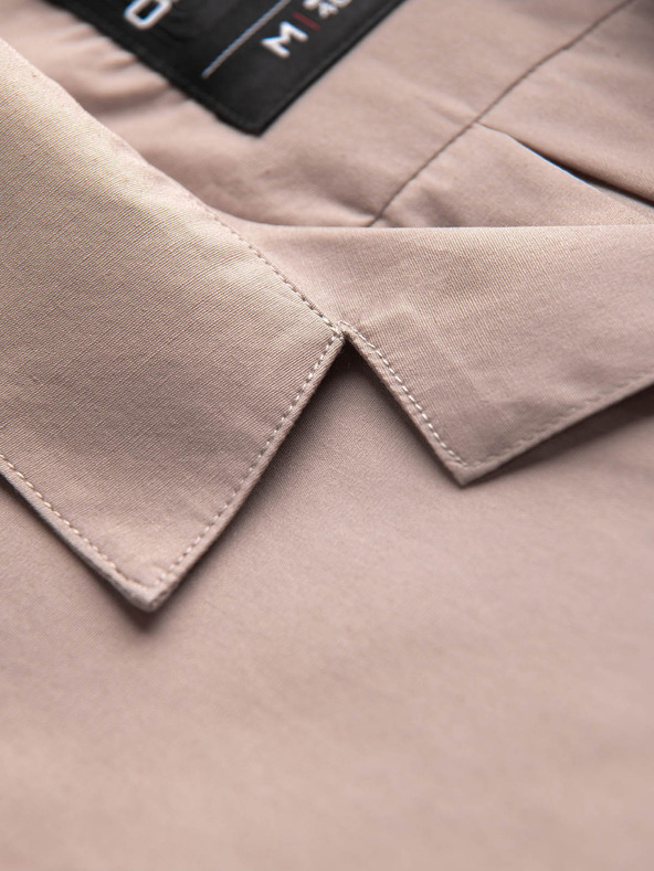 Ombre Clothing Hellbraunes Herren-Kurzarmhemd Ombre Clothing