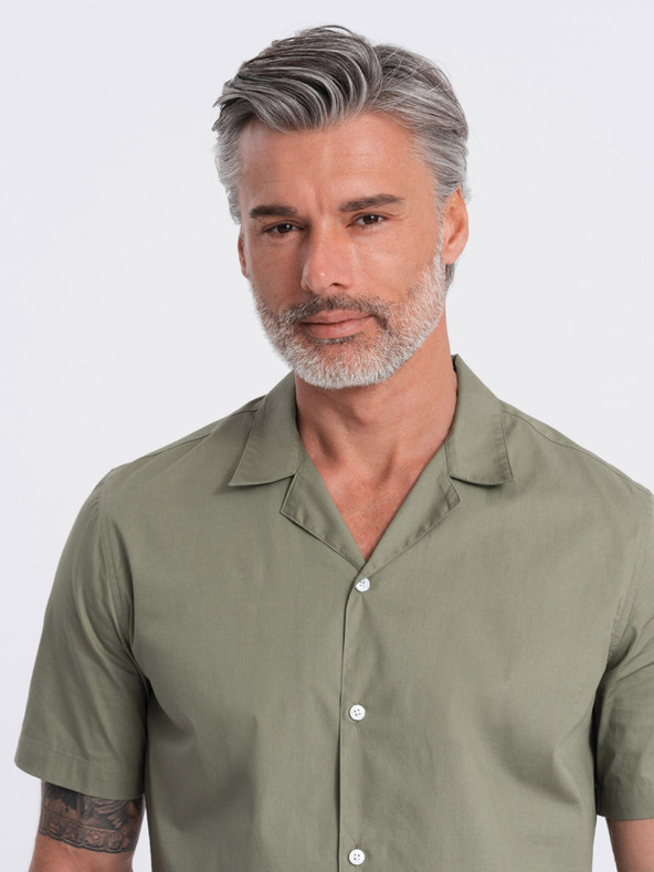 Ombre Clothing Khaki Herren Kurzarmhemd Ombre Kleidung