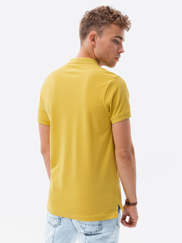 Ombre Clothing Gelbes Herren-Poloshirt Ombre Clothing