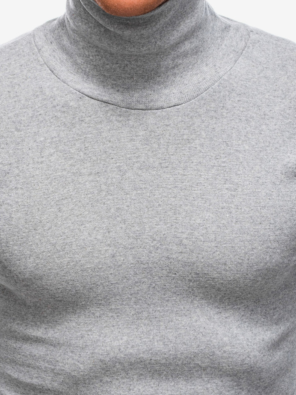 Edoti Grauer Herren-Rollkragenpullover Edoti