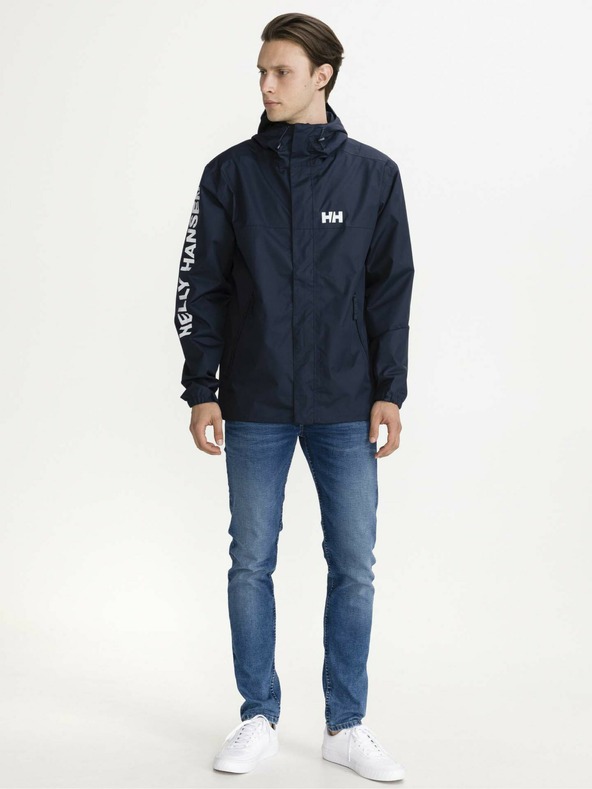 Helly Hansen Dunkelblaue wasserdichte leichte Herren-Kapuzenjacke HELLY HANSEN Ervik