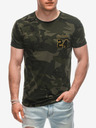 Edoti Dunkelgrünes Herren Armee T-Shirt Edoti