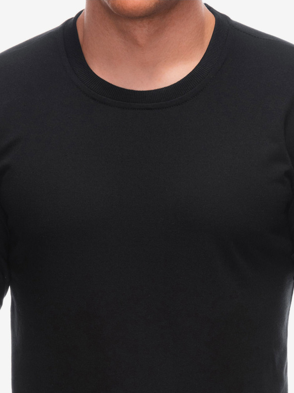 Edoti Schwarzes Herren Basic-Sweatshirt Edoti