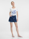 Orsay Weißes Damen-T-Shirt mit kurzen Ärmeln ORSAY