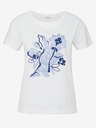 Orsay Weißes Damen-T-Shirt mit kurzen Ärmeln ORSAY