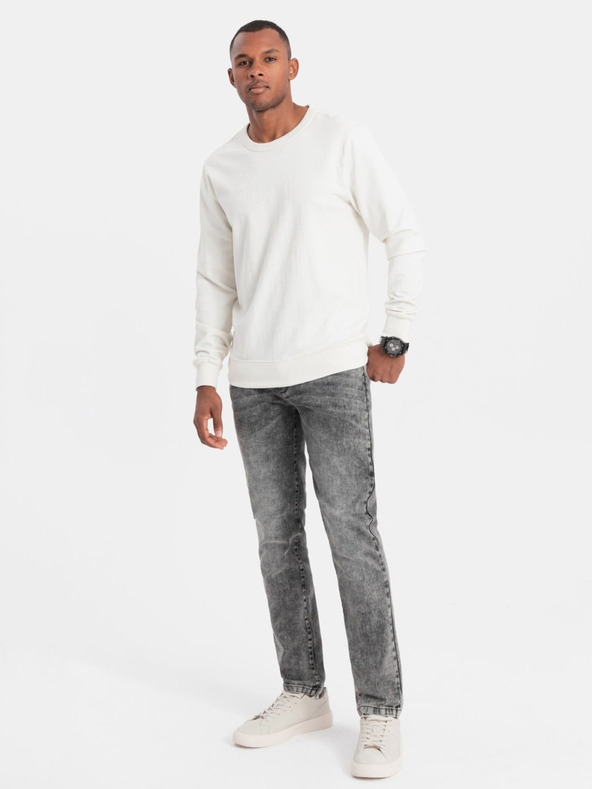 Ombre Clothing Graue Herren Jeans mit geradem Schnitt Ombre Clothing