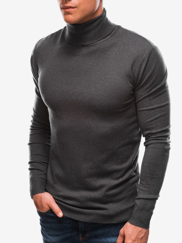 Edoti Dunkelgrauer Herren-Rollkragenpullover von Edoti