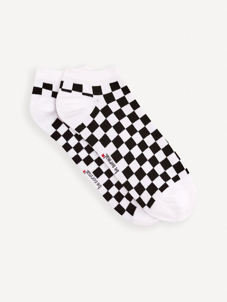 Celio Schwarz-weiß karierte Socken von Celio für Herren
