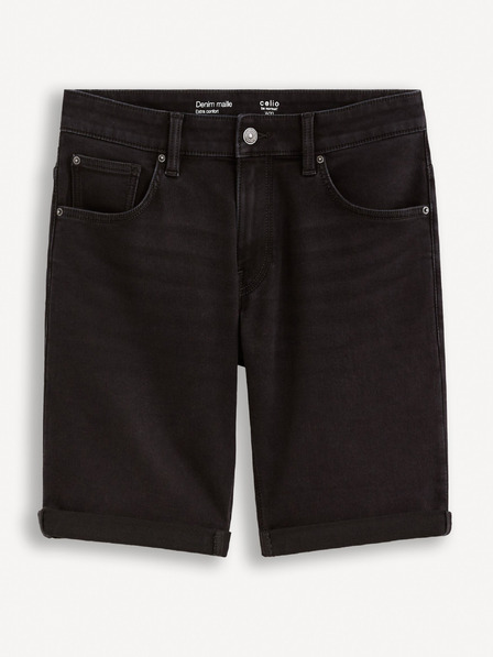 Celio Schwarze Herren Denim-Shorts Celio Boknitbm