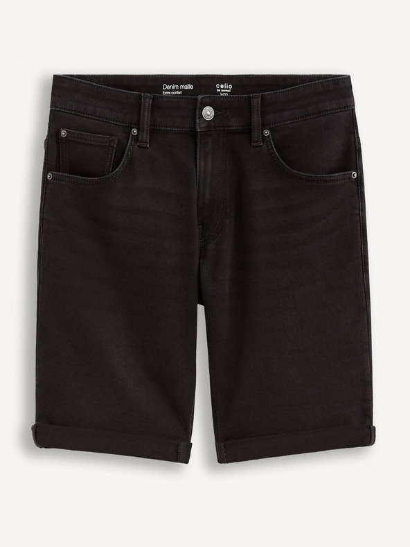 Celio Schwarze Herren Denim-Shorts Celio Boknitbm