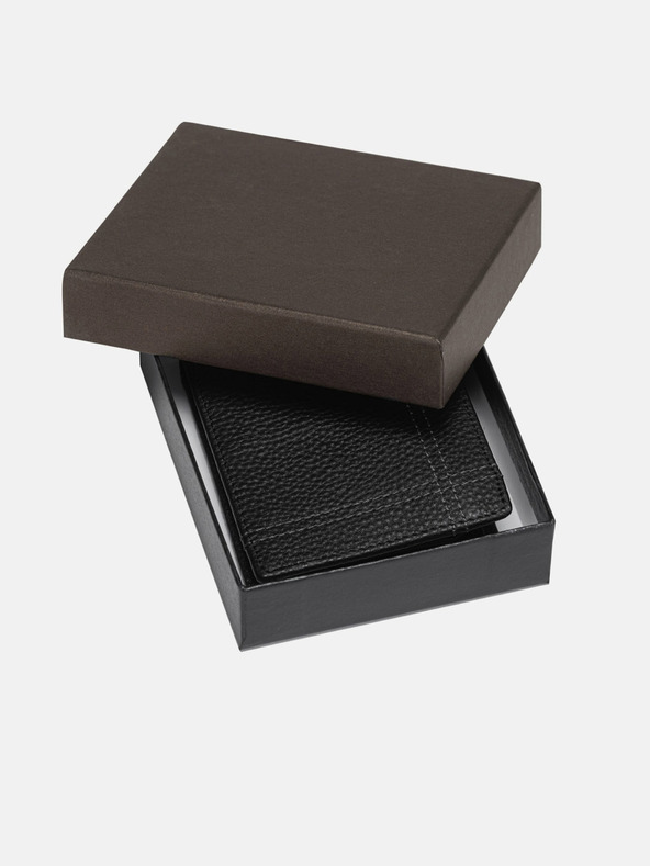 Edoti Schwarze Herren Leder Geldbörse Edoti