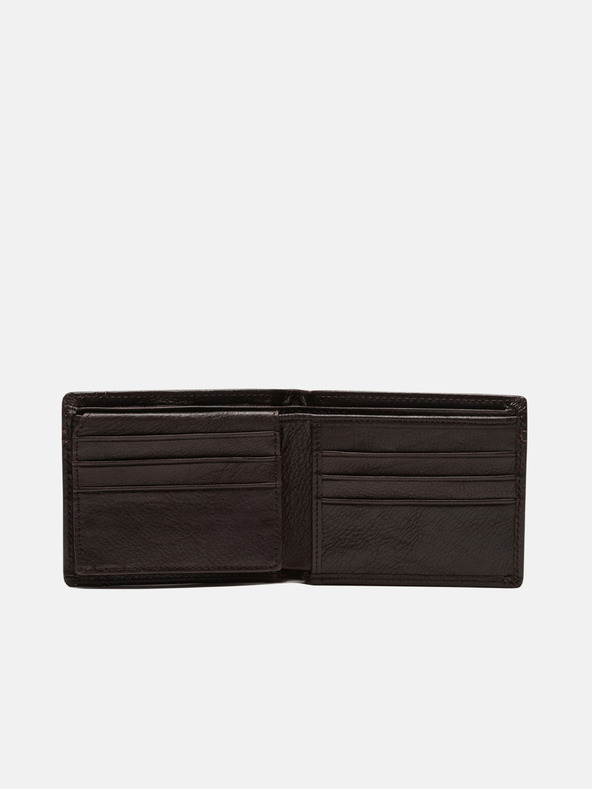 Edoti Dunkelbraunes Herren Portemonnaie aus Leder Edoti