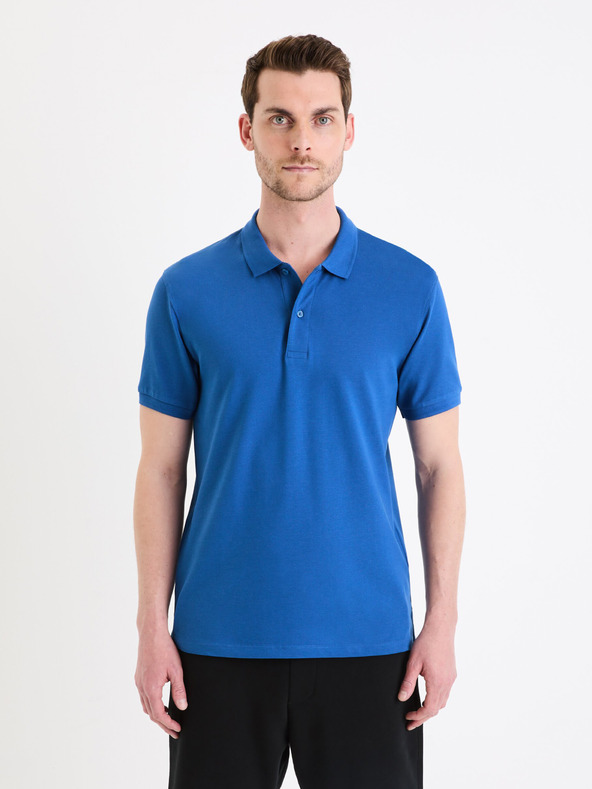 Celio Blaues Herren-Polohemd Celio Teone