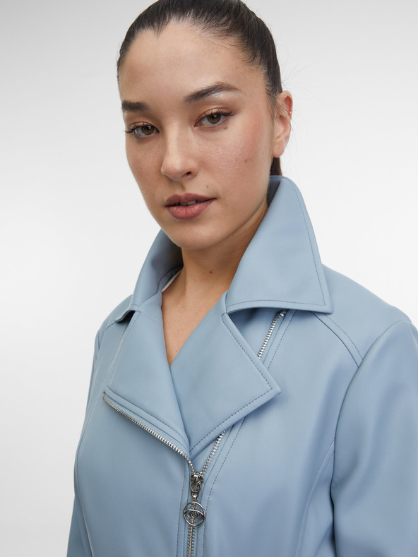 Orsay Blaue ORSAY Camille Curvy Lederjacke für Frauen