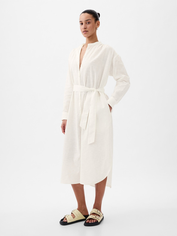 GAP Midikleid aus Leinen Oversize GAP