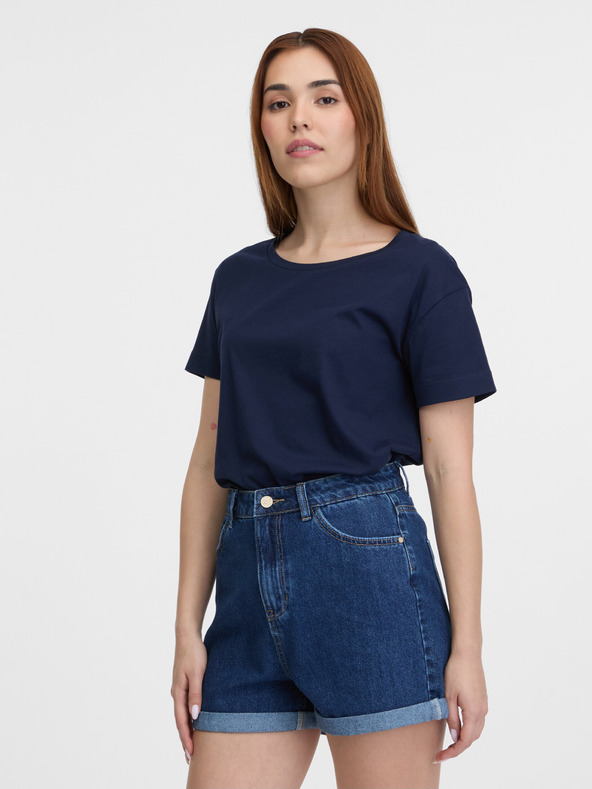 Orsay Dunkelblau Damen-T-Shirt mit kurzen Ärmeln von ORSAY