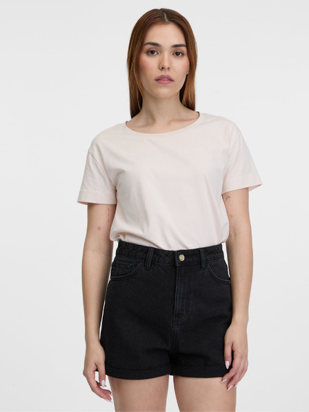 Orsay Hellrosa Damen-T-Shirt mit kurzen Ärmeln von ORSAY