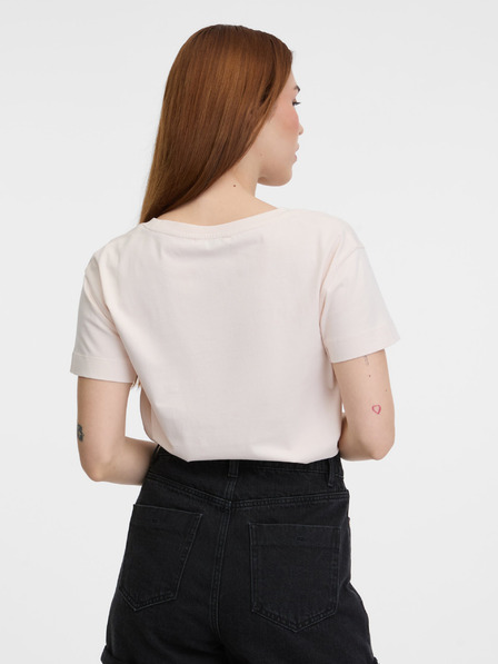 Orsay Hellrosa Damen-T-Shirt mit kurzen Ärmeln von ORSAY