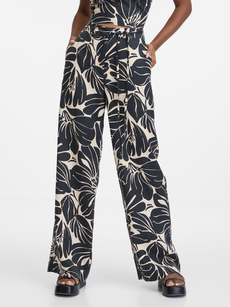 Orsay Schwarze gemusterte Damenhose ORSAY