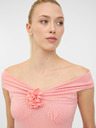 Orsay Hellrosa kurzärmeliges Damen-T-Shirt mit Applikation ORSAY