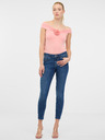Orsay Hellrosa kurzärmeliges Damen-T-Shirt mit Applikation ORSAY
